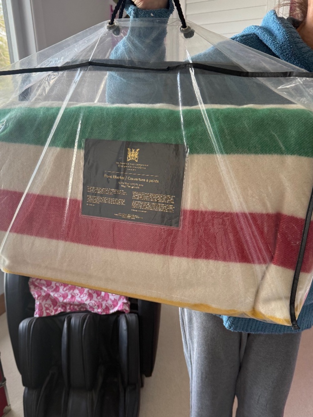 NWT Hudson’s Bay Company 100% Wool Point Blanket King Size HBC Stripes
